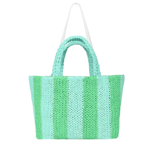Raffia Large Tote Bag Double Color Bag