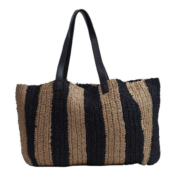 Leela Shoulder Bag, Natural/Black
