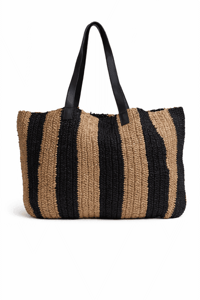 Leela Shoulder Bag, Natural/Black