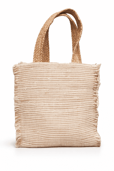 Sider Fringes Cotton Beach Bag