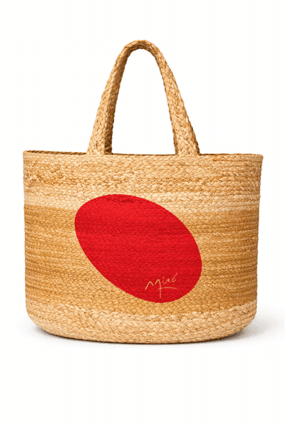 RED PRINT JUTE BAG
