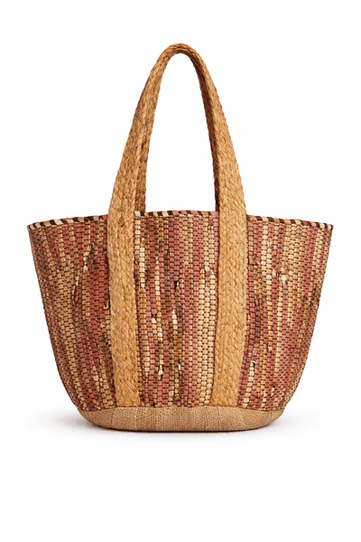 Rose Upcyled Leather Tote Bag 