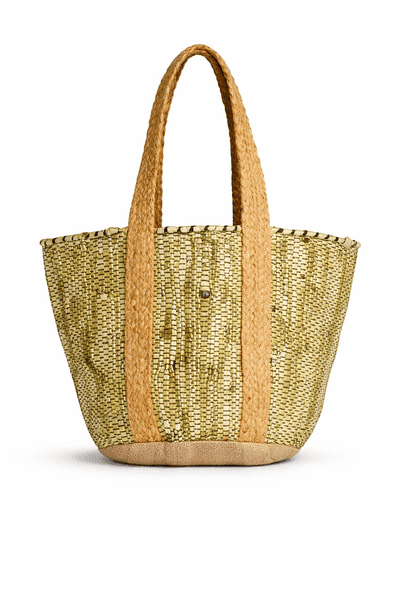 Sage Upcyled Leather Tote Bag