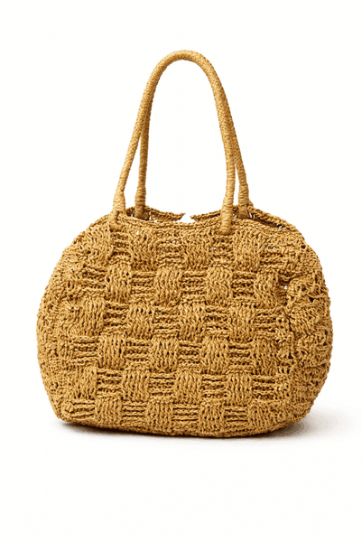 Golden Weave Jute Tote