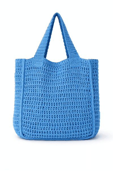 Azure Coast Crochet Tote