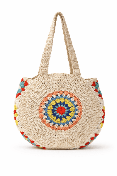 Coastal Mandala Round Tote