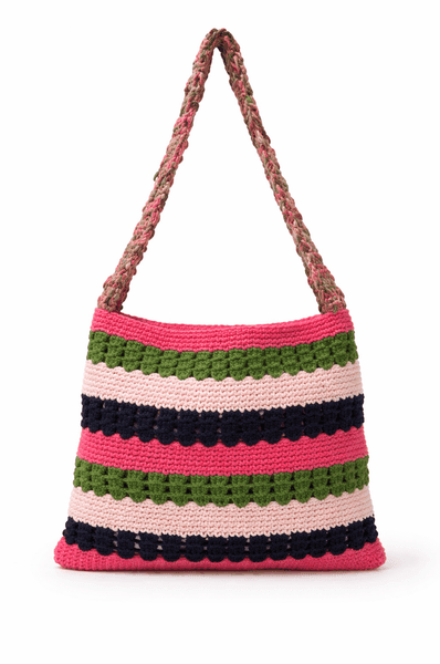 Riviera Stripe Shoulder Tote