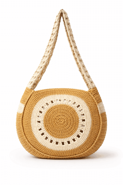 Desert Halo Round Crochet Bag