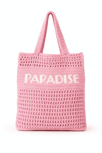 Pink Paradise Crochet Tote