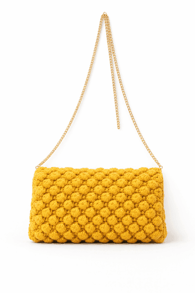 Mustard Luxe Bobble Clutch