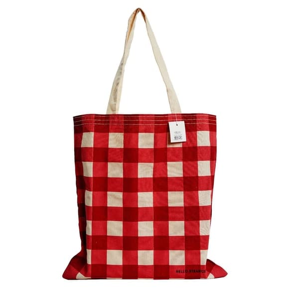 Classic Check Raw Cotton Tote