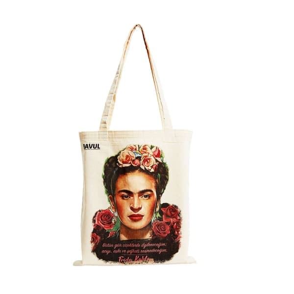 Frida Bloom Canvas Tote