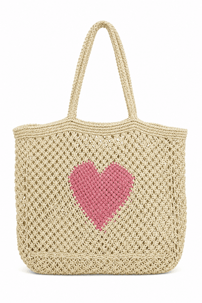 Anaya Heart Jute Tote