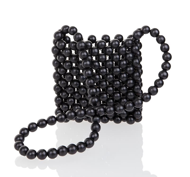 MIA BLACK SMALL BEADBAG