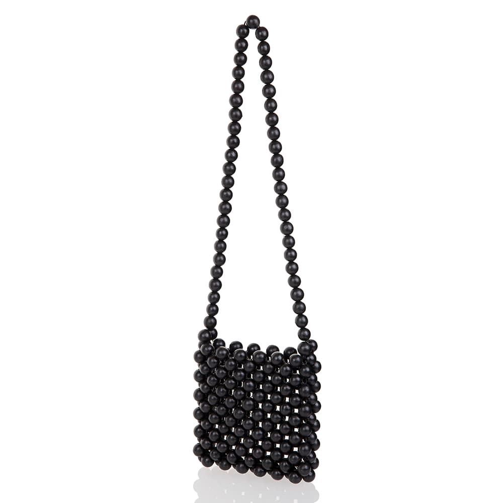 MIA BLACK SMALL BEADBAG