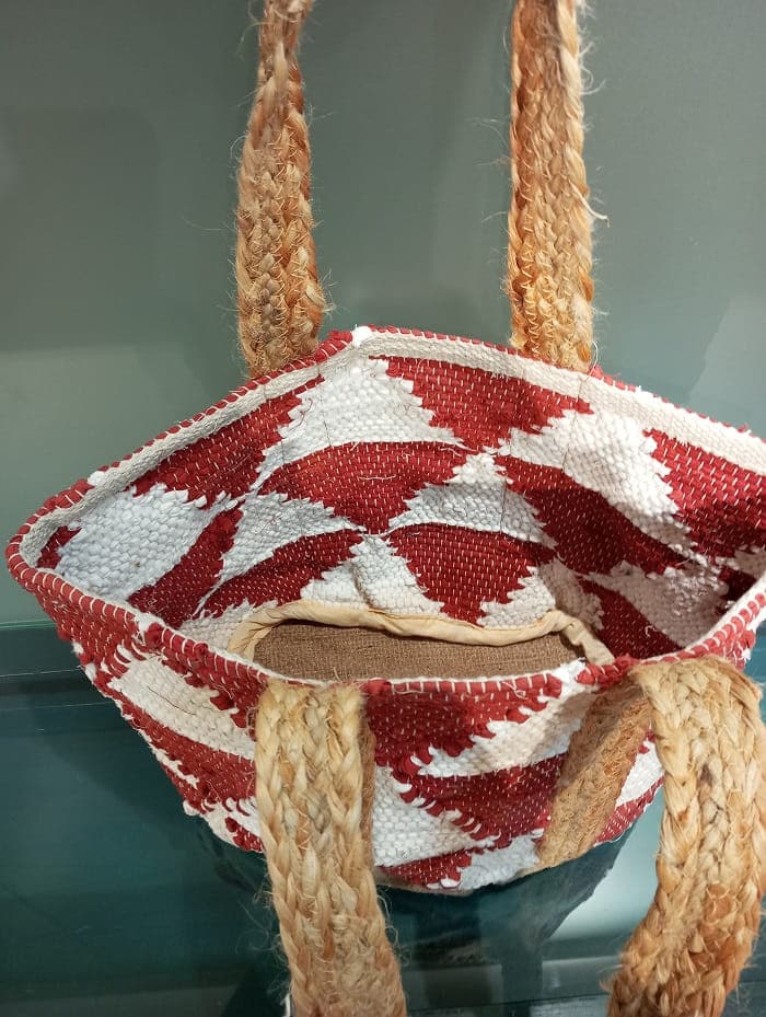 Ruby Triangle Cotton Beach Bag