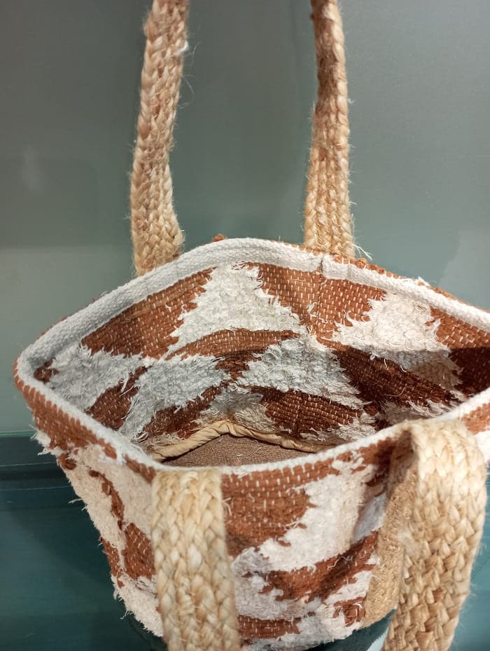 Tawny Triangle Cotton Beach Bag