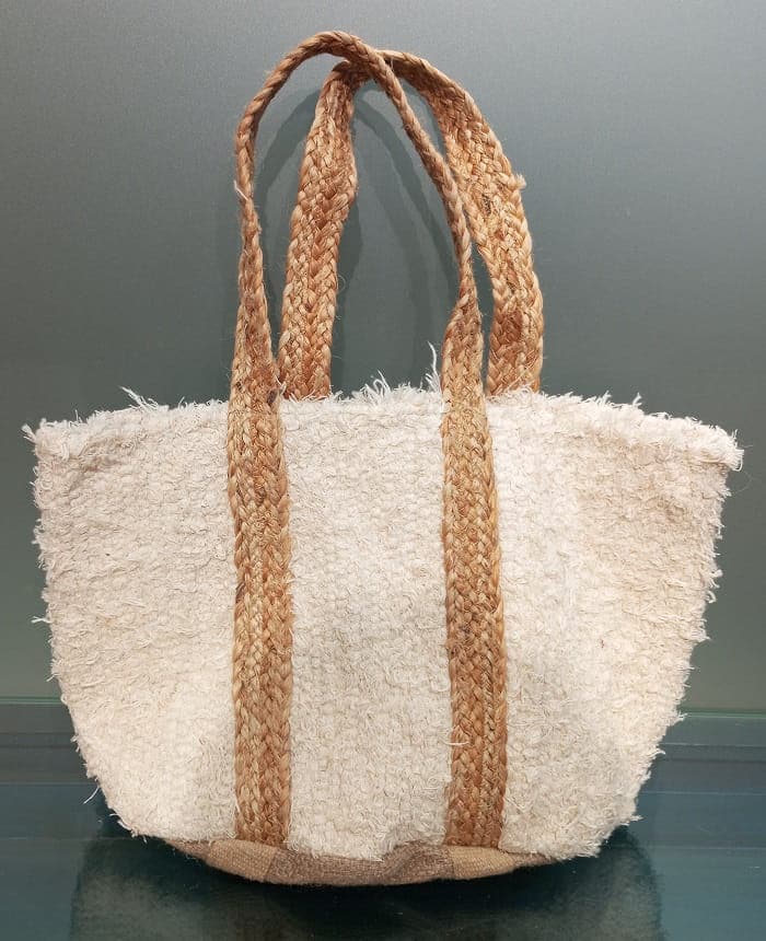 Peach Fur Cotton Beach Bag