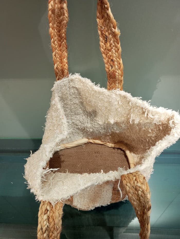 Peach Fur Cotton Beach Bag