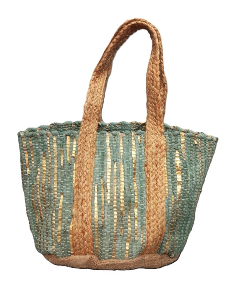 Kai Gold Leather Beach Bag
