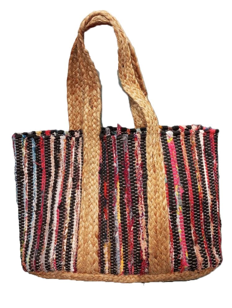 Multi Black Chindi Beach Bag