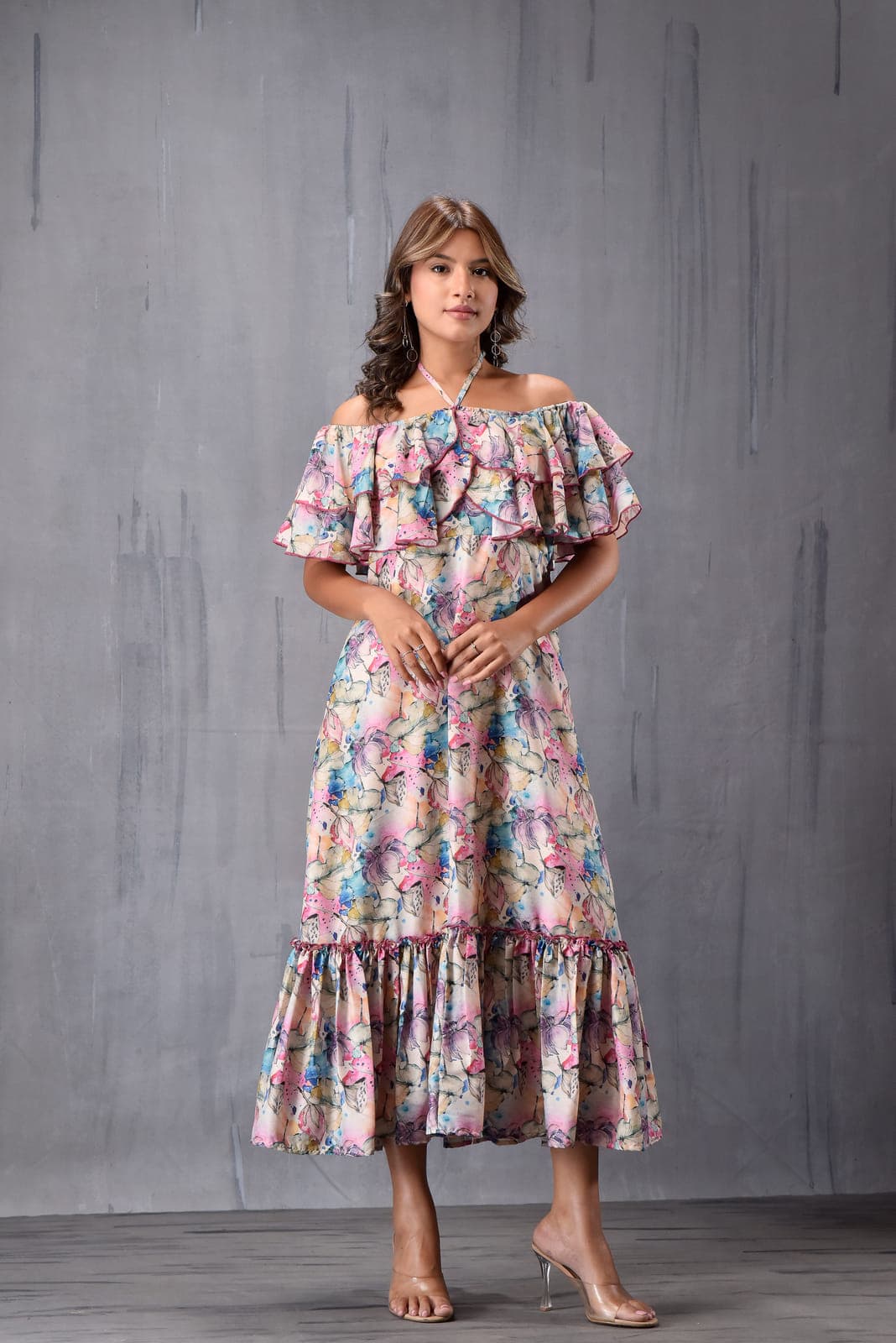 Off Shoulder Ruffle Dress