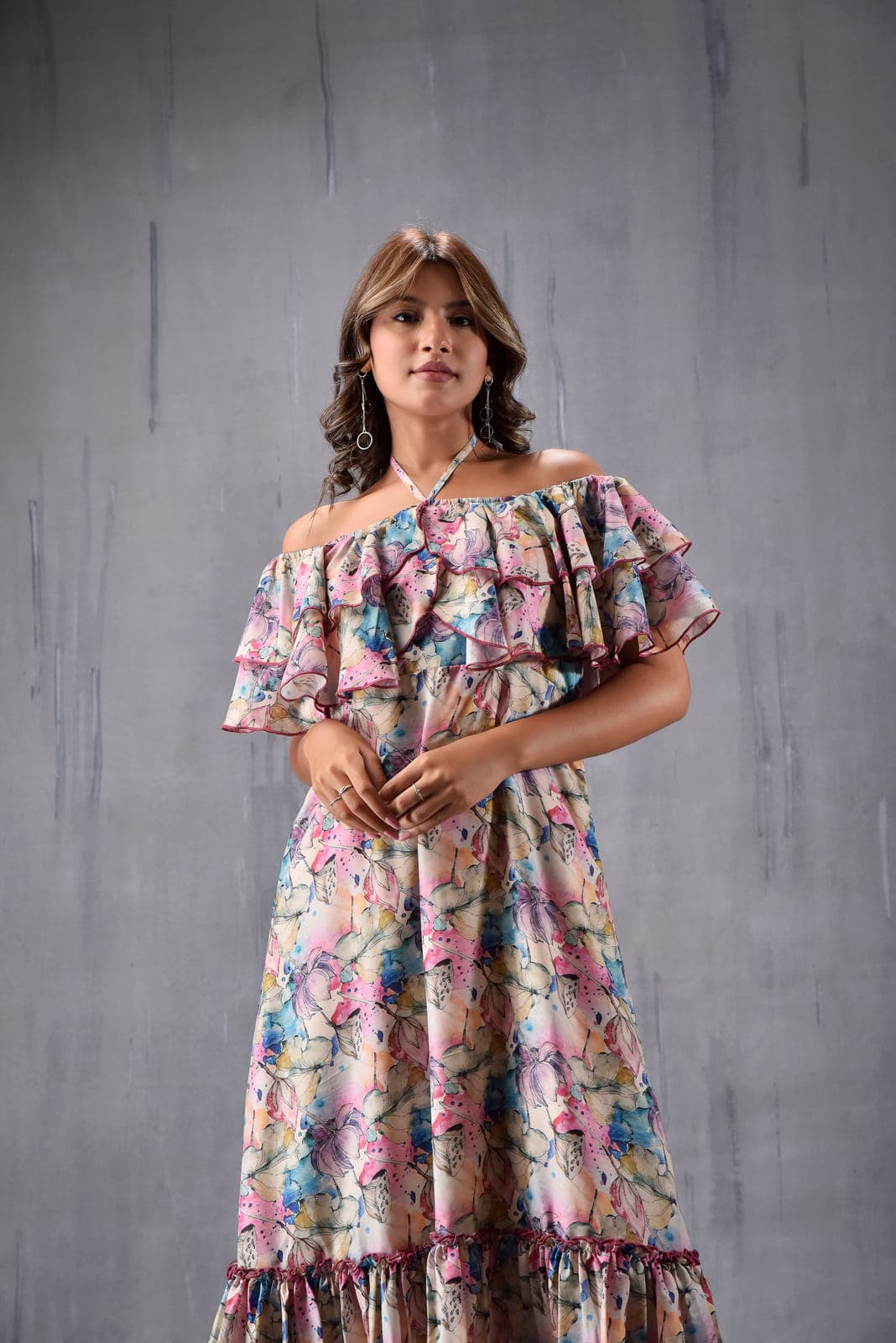 Off Shoulder Ruffle Dress