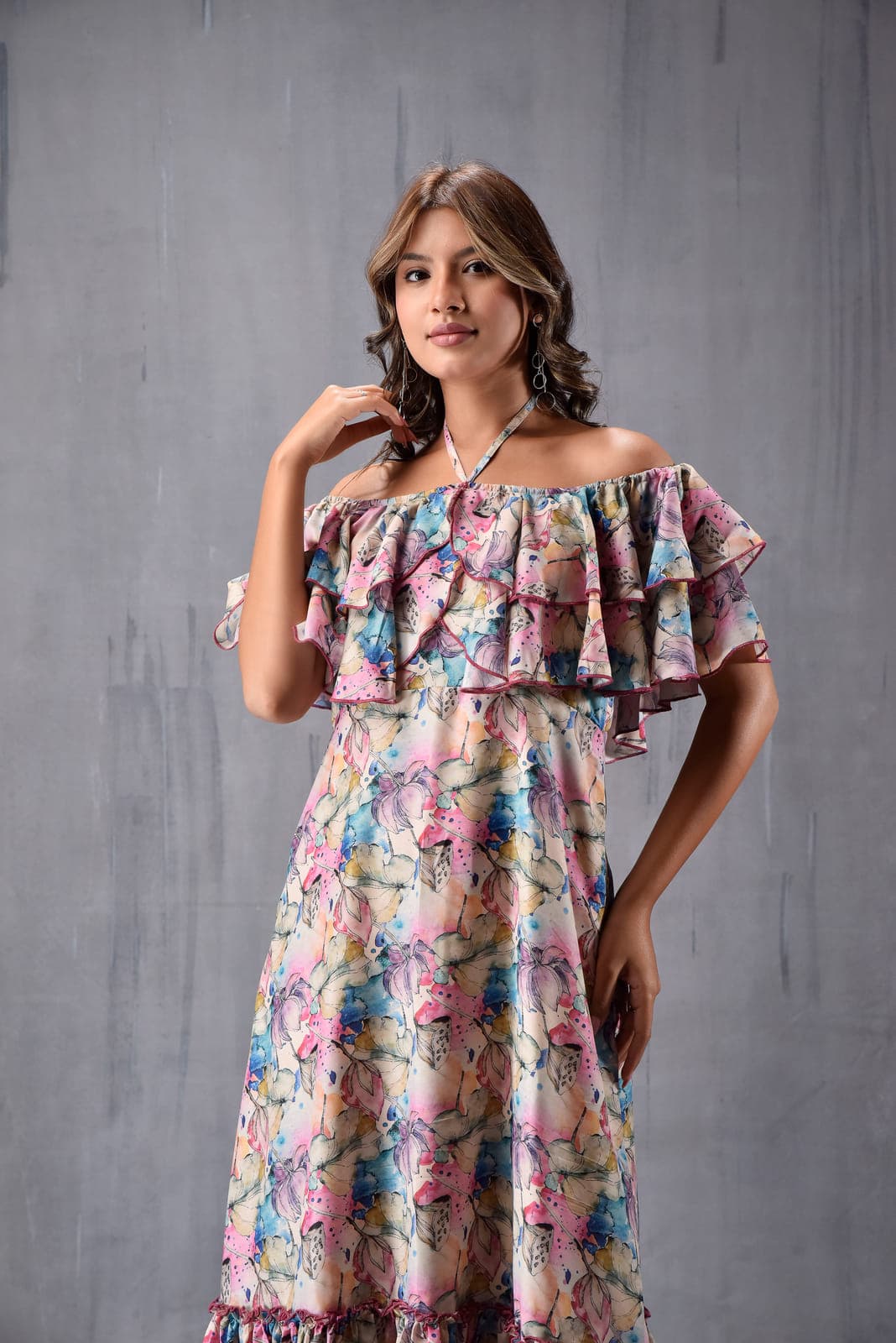 Off Shoulder Ruffle Dress