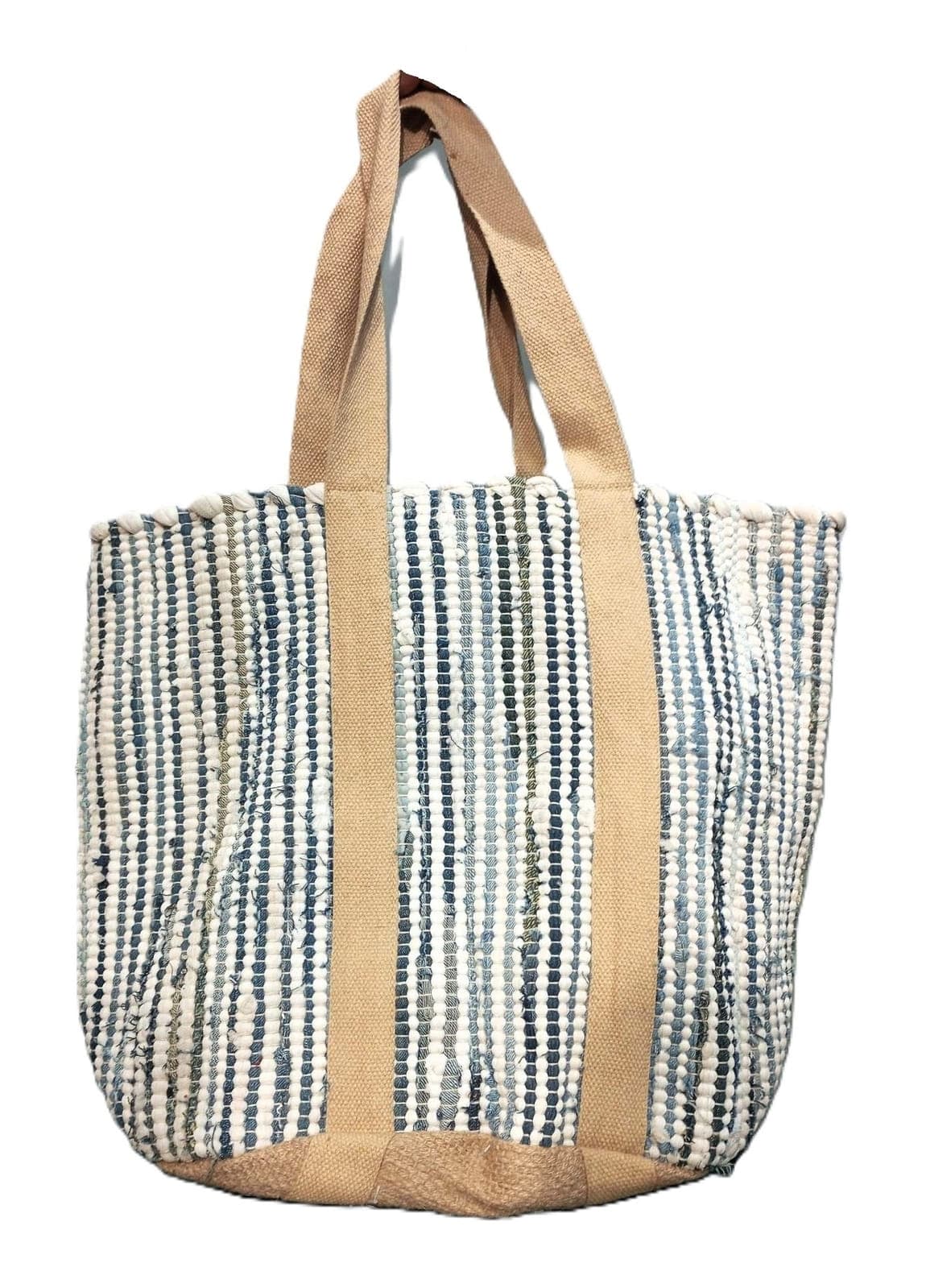 White Denim Chindi Beach Bag