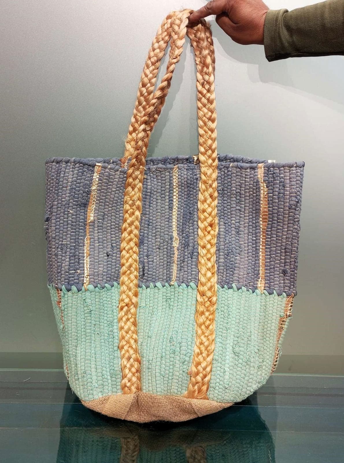 Turq Blue Recycled Cotton Bag