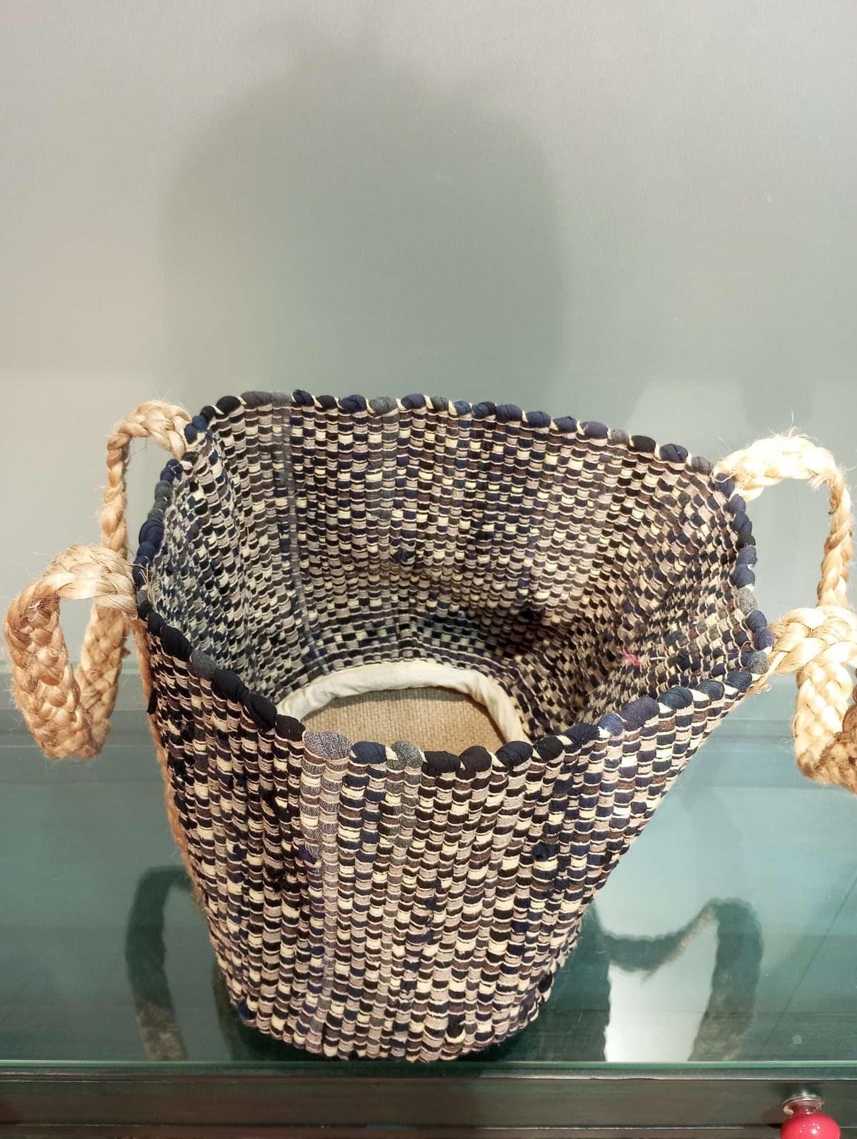 Black Natural Color Beach Bag