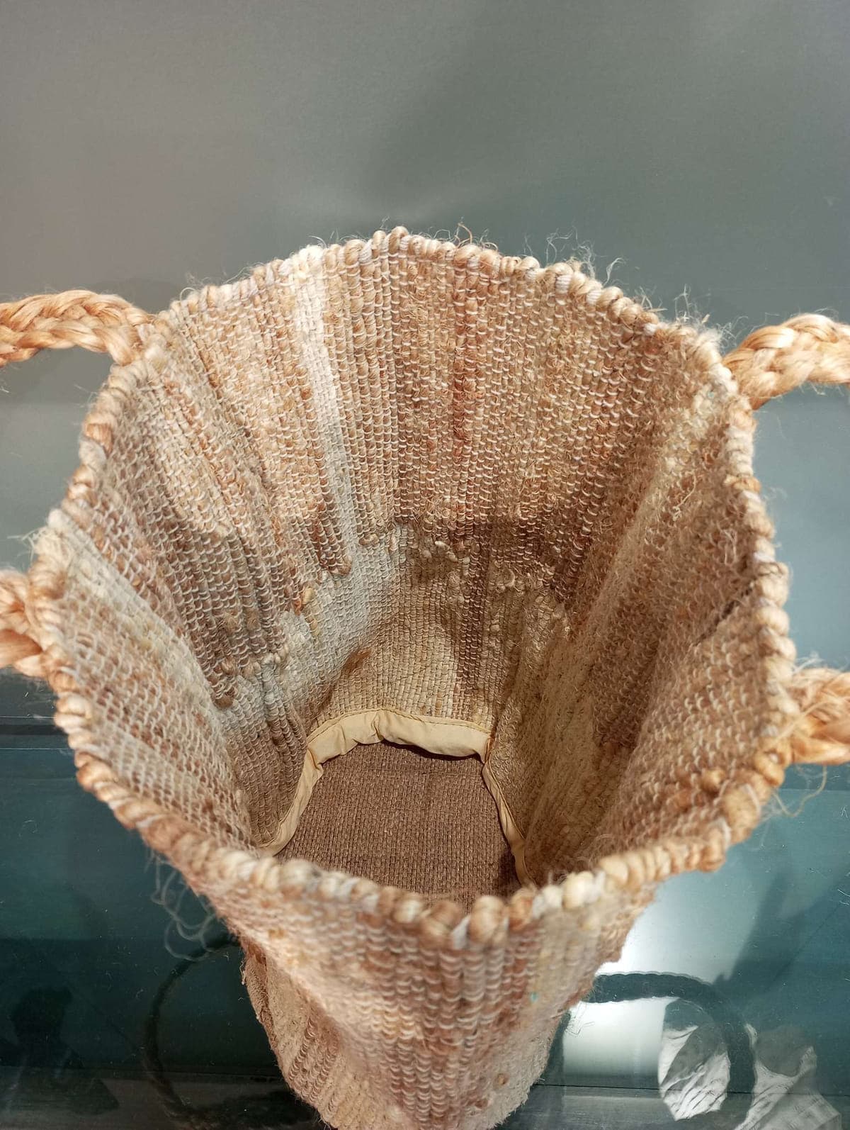 Natural Beige Jute Beach Bag