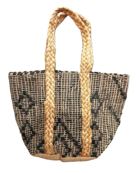 Daimond Shape Black Beach Bag