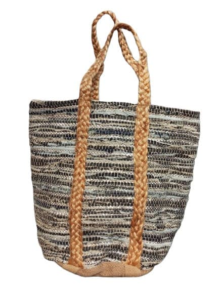Denim Multi Cotton Chindi Beach Bag