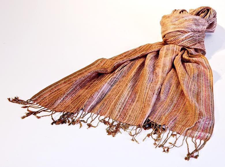 Artisan Hand-Woven Fringed Wrap Scarf