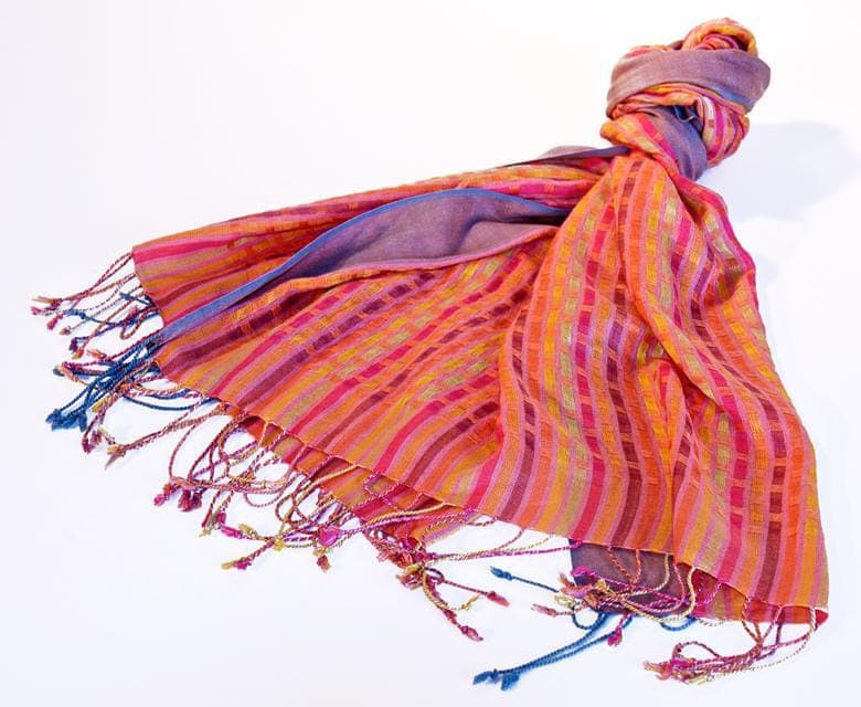 Stripes Viscose woven scarf