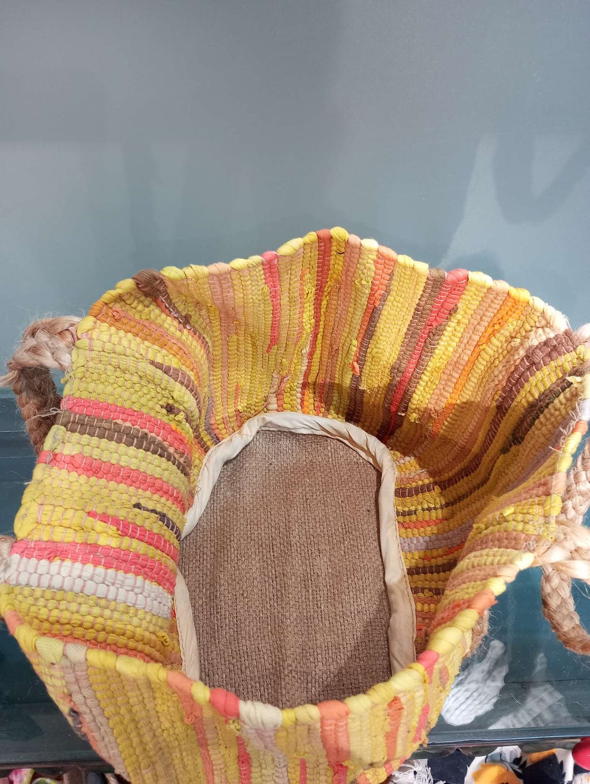 Yellow Multi Chindi Beach Bag