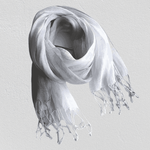 Knotted Fringes Ombre Linen Scarf 2 Sizes and several colors.