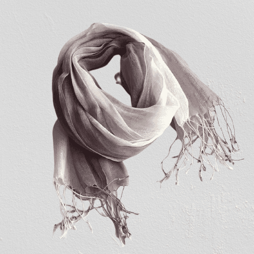 Knotted Fringes Ombre Linen Scarf 2 Sizes and several colors.