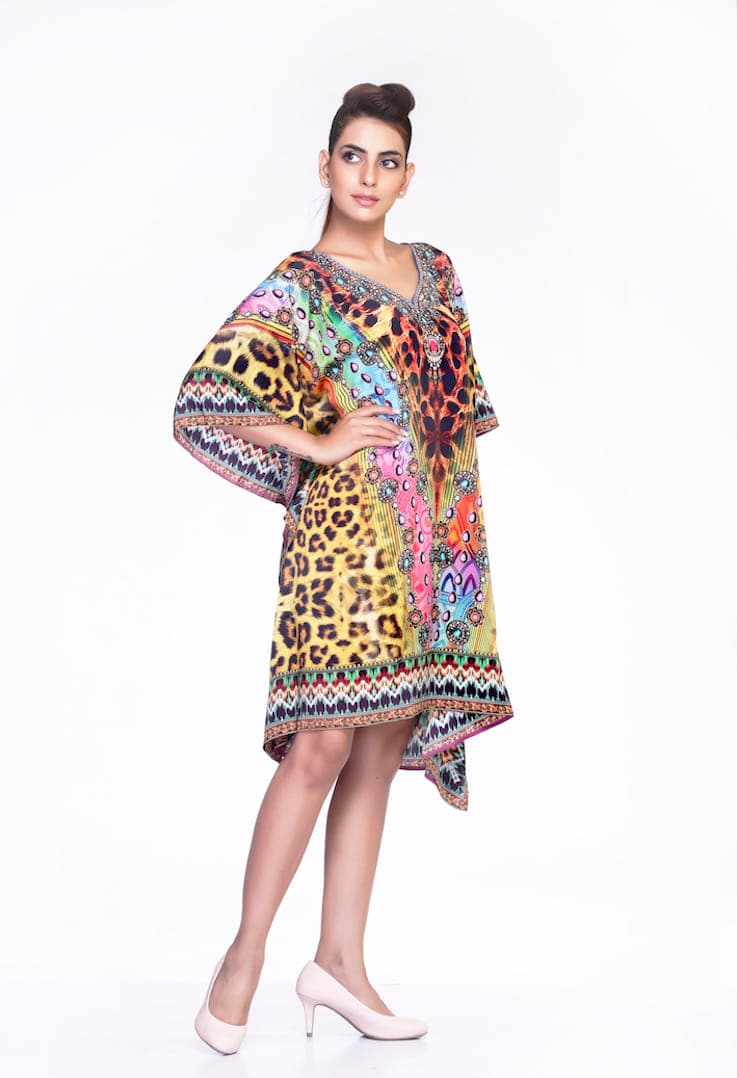 LEOPARD PRINTED CAFTAN