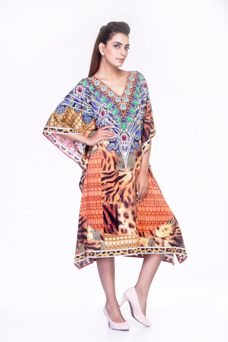 KNEE LENGTH DIGITAL PRINTE CAFTAN