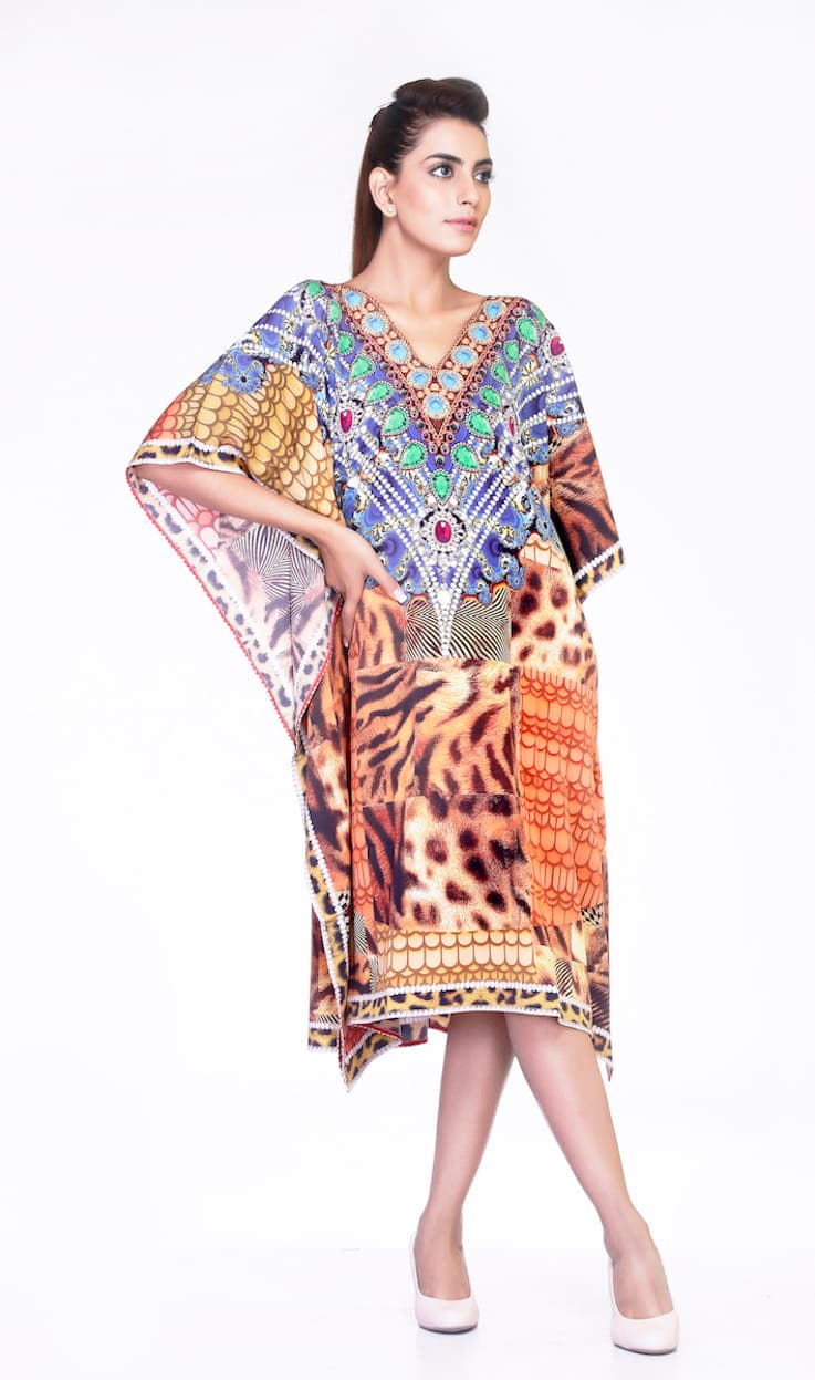 KNEE LENGTH DIGITAL PRINTE CAFTAN