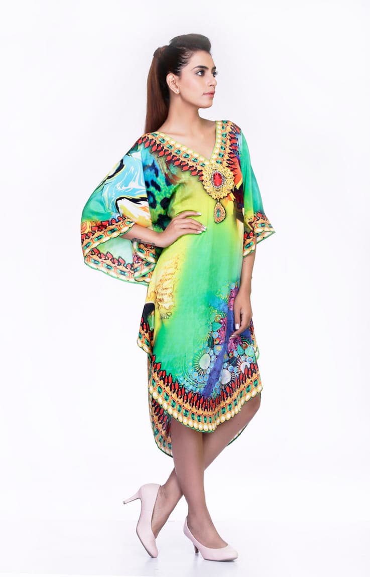DIGITAL PRINTED ROUND SHAPE CAFTAN