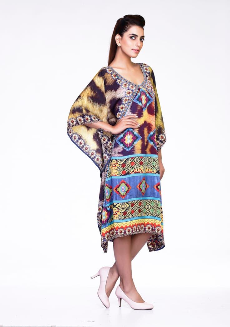 DIGITAL PRINTS WOMEN FASHION CAFTAN