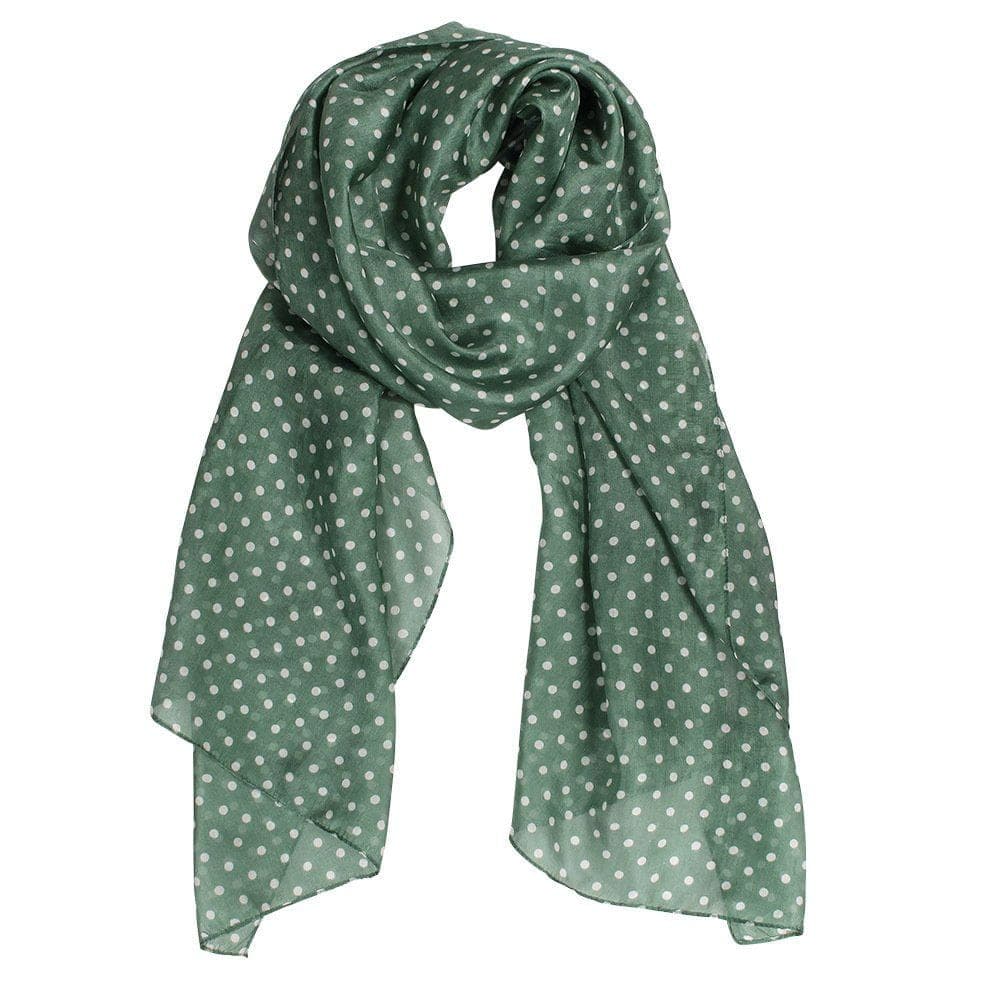 Spot Hand Printed Pure Silk Scarf
