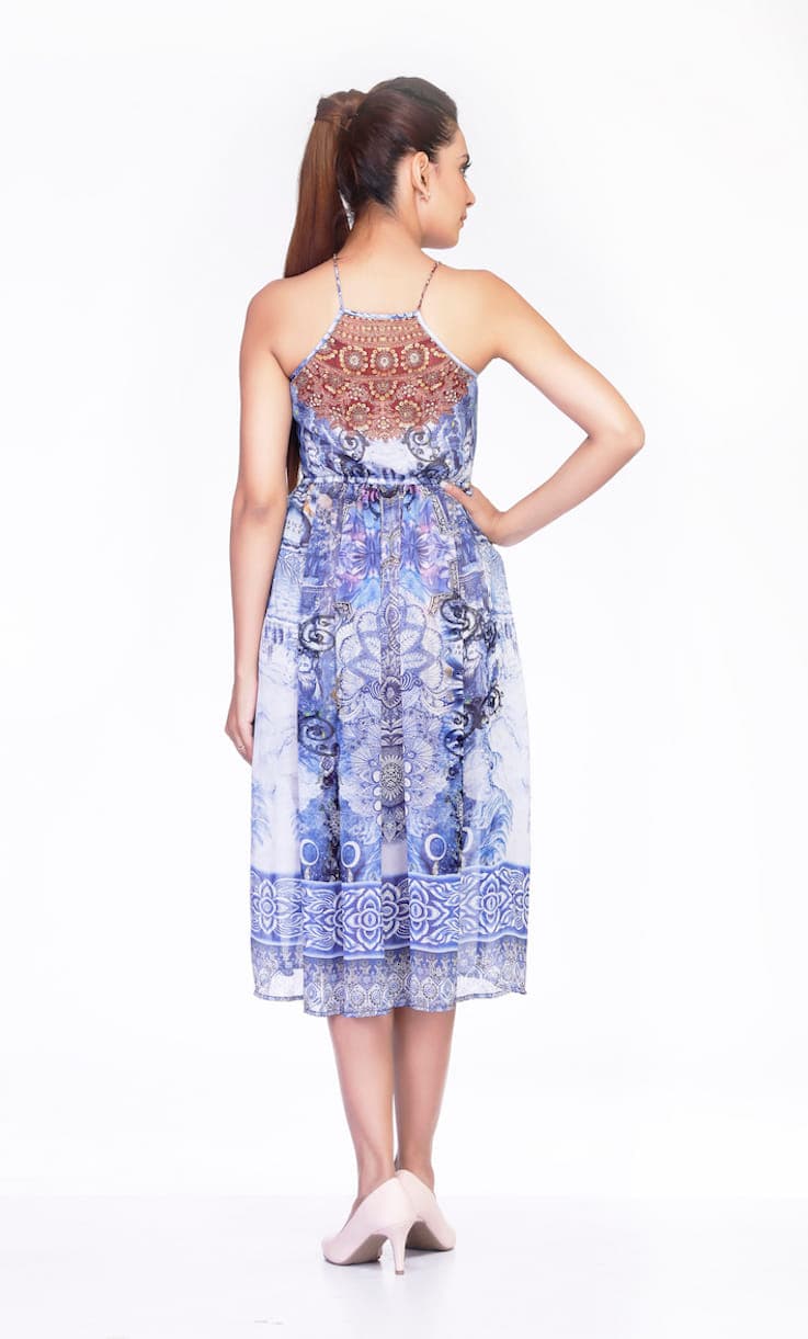 SLEEVELESS WESTERN FASHION DRESS