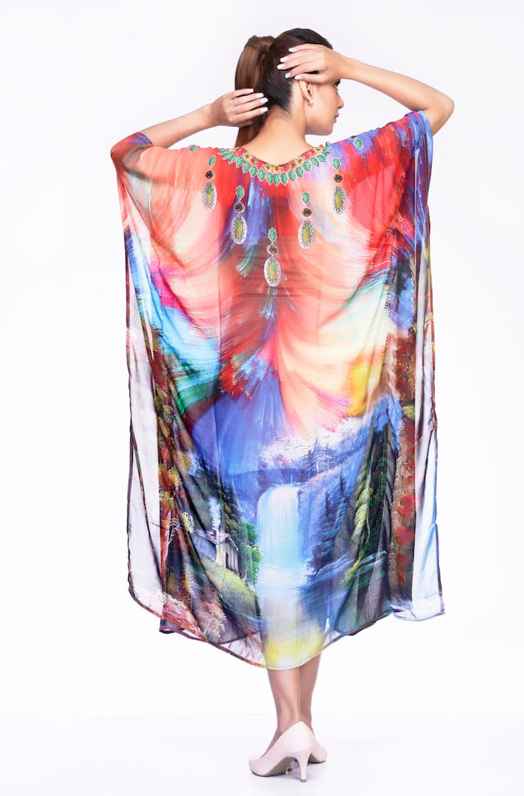DIGITAL PRINTED GEORGETTE CAFTAN