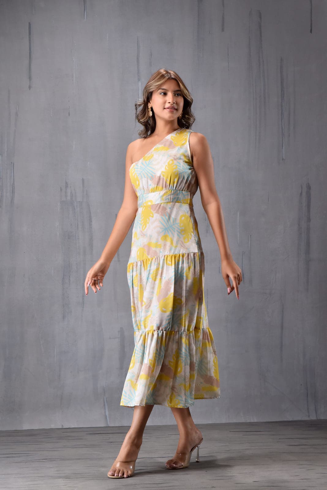 One Shoulder Tier Dress