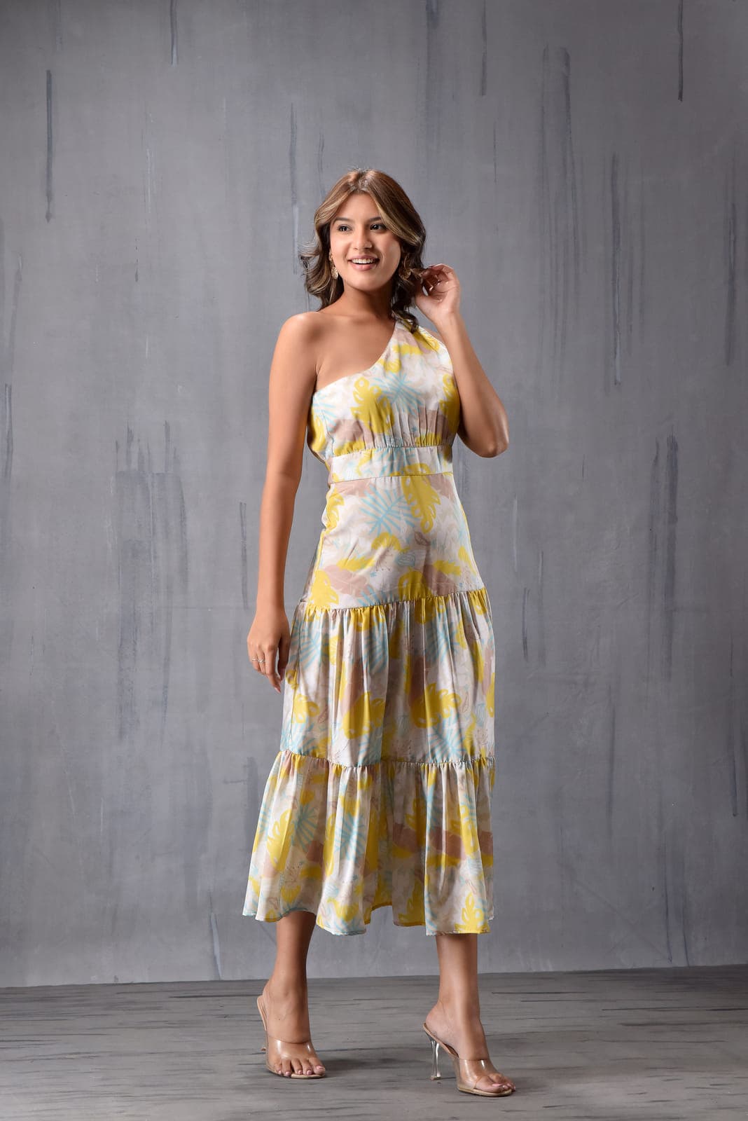 One Shoulder Tier Dress
