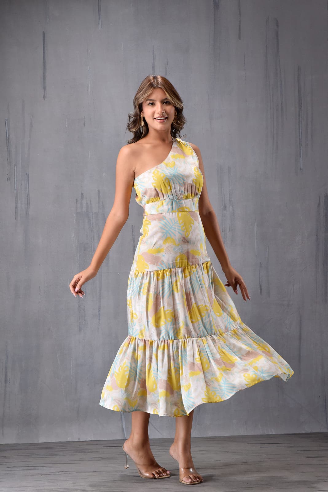 One Shoulder Tier Dress